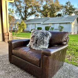 Better By Design (Max Home) Leather Chair-and-a-Half | Vintage Espresso | FREE Delivery