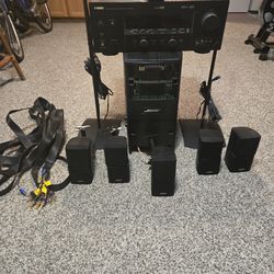 Bose Acoustic ten speakers with yamaha receiver