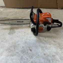 Used Stihl MS 170 chain saw with 16” bar.