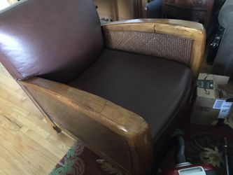 Leather arm chair