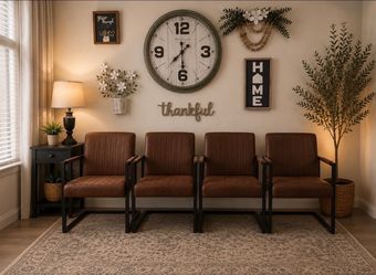Modern Faux Leather Accent Chairs, Set of 4