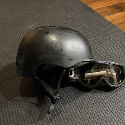 Snowboarding Helmet and Goggles