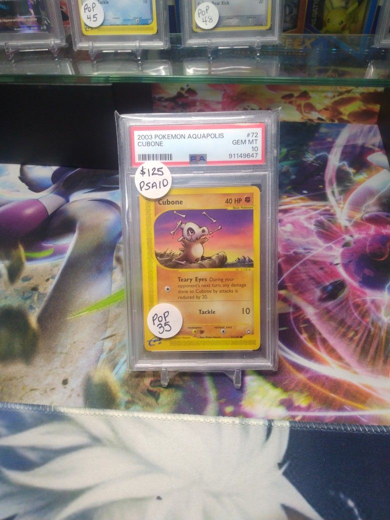 Pokemon Aquapolis Cubone e-Reader 2003 Low Pop