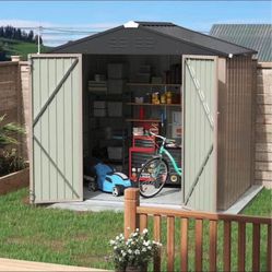 6 ft. W x 8 ft. D Outdoor Storage Metal Shed 