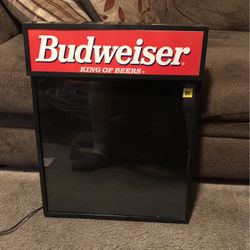Budweiser Lighted Sign Menu Board