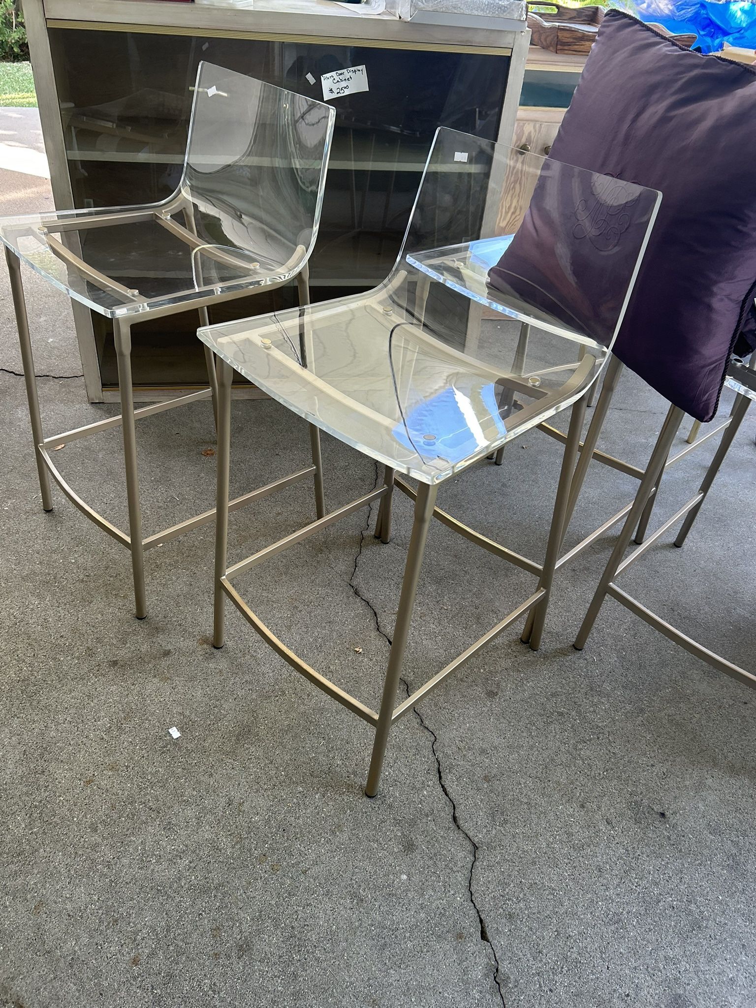 Acrylic Bar Height Stools (6) 