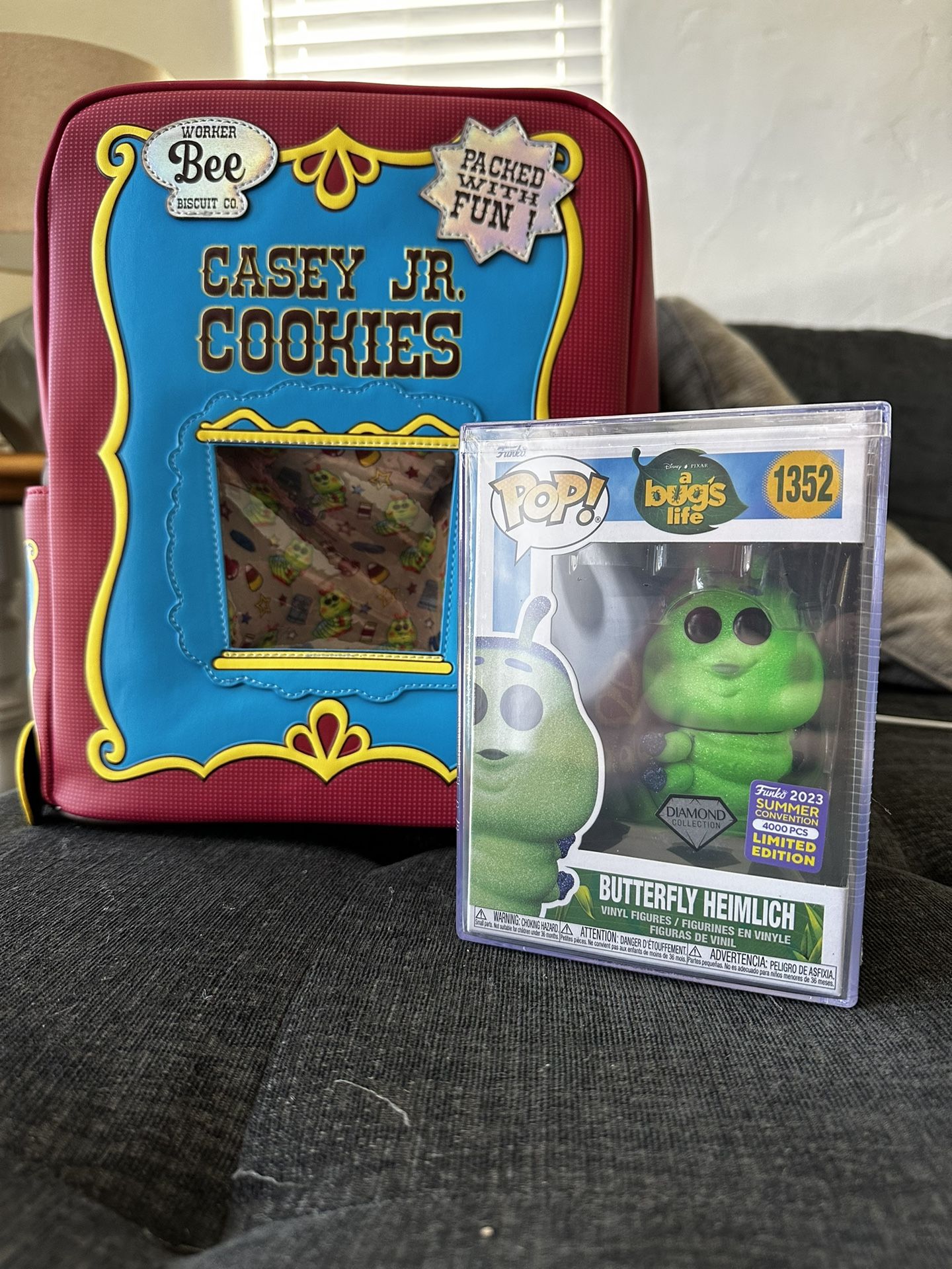 Casey Jr Cookies Backpack W/Heimlich Diamond Funko Pop! Loungefly A Bug’s Life