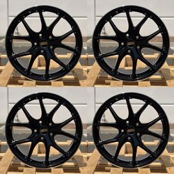 New 19 Inch BBS Style Wheels 19x8.5 +35 5x120 Gloss Black Machined Lip Rims Set of 4 CB72.6