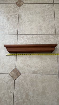 Brown Crown Molding Wall Shelf
