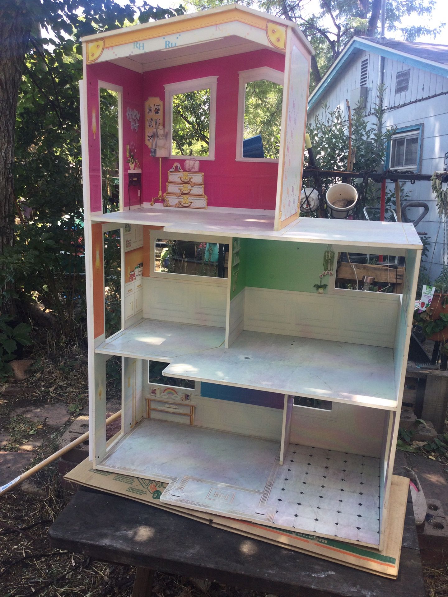 Dollhouse, 3-story, Rainbow High,  3.75 ft Tall x 2.5 ft Wide