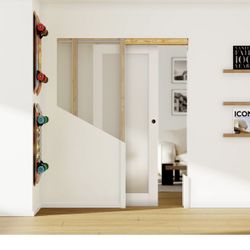 Pocket Door Solid Wood With Or Without Glass 