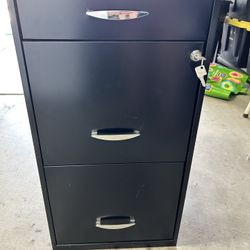 Three Drawer  Metal Filing Cabinet
