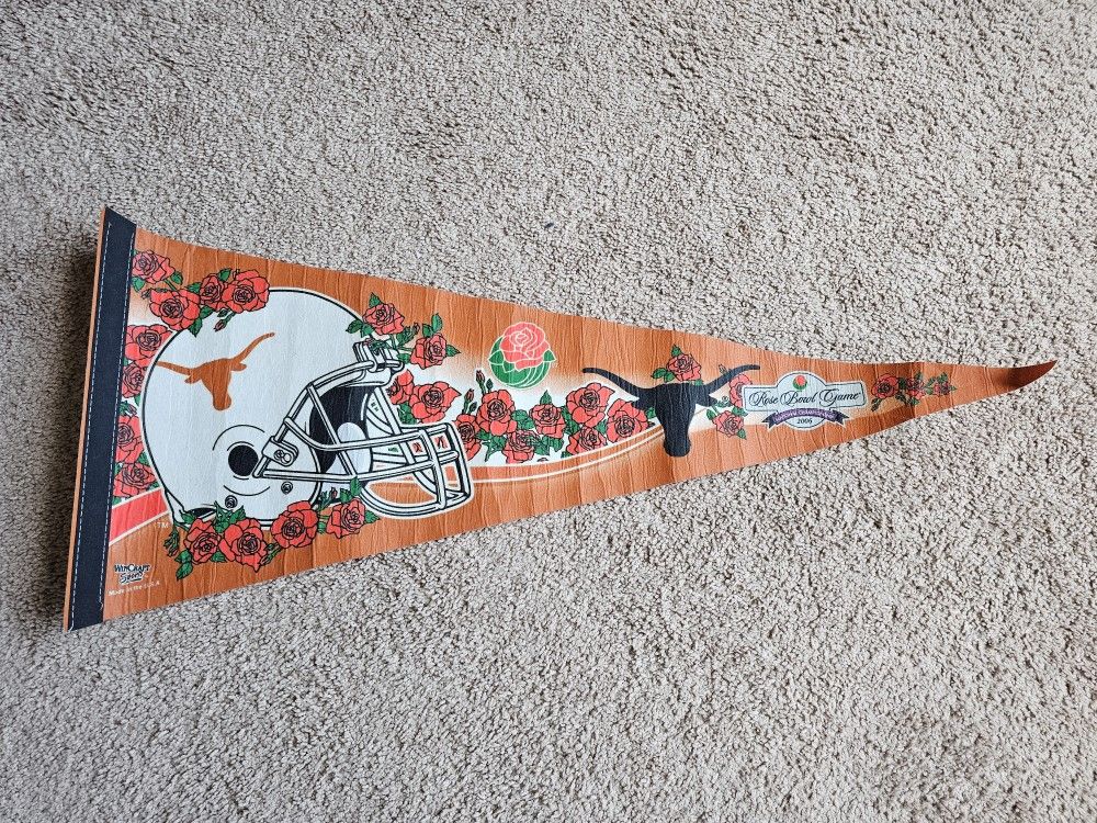 Texas Longhorns Rose Bowl National Championship Game Pennant Flag