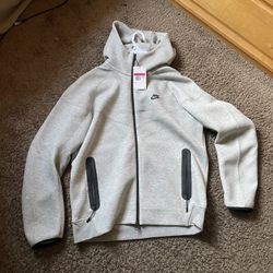 Grey Nike Fleece Hoodie