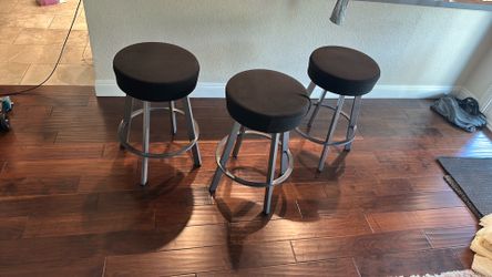Modern Counter Height Bar Stools – Black & Gray