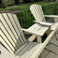 Adirondack Double seat with table - all one piece