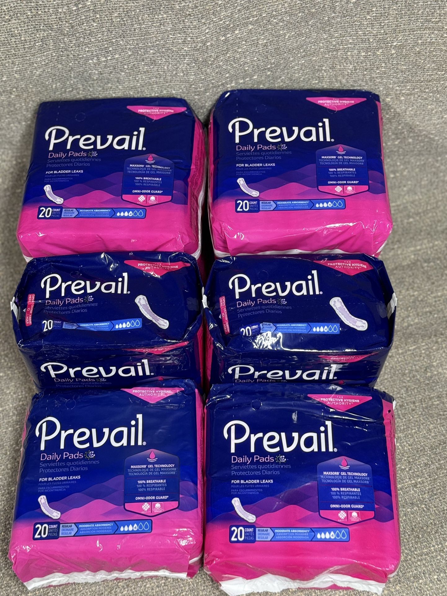 Prevail Daily Bladder Control Pads, Moderate Absorbency