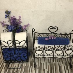 Magazine Rack And Toilet Paper Roll Holder And Basket ... Check Out My Other Offers Too