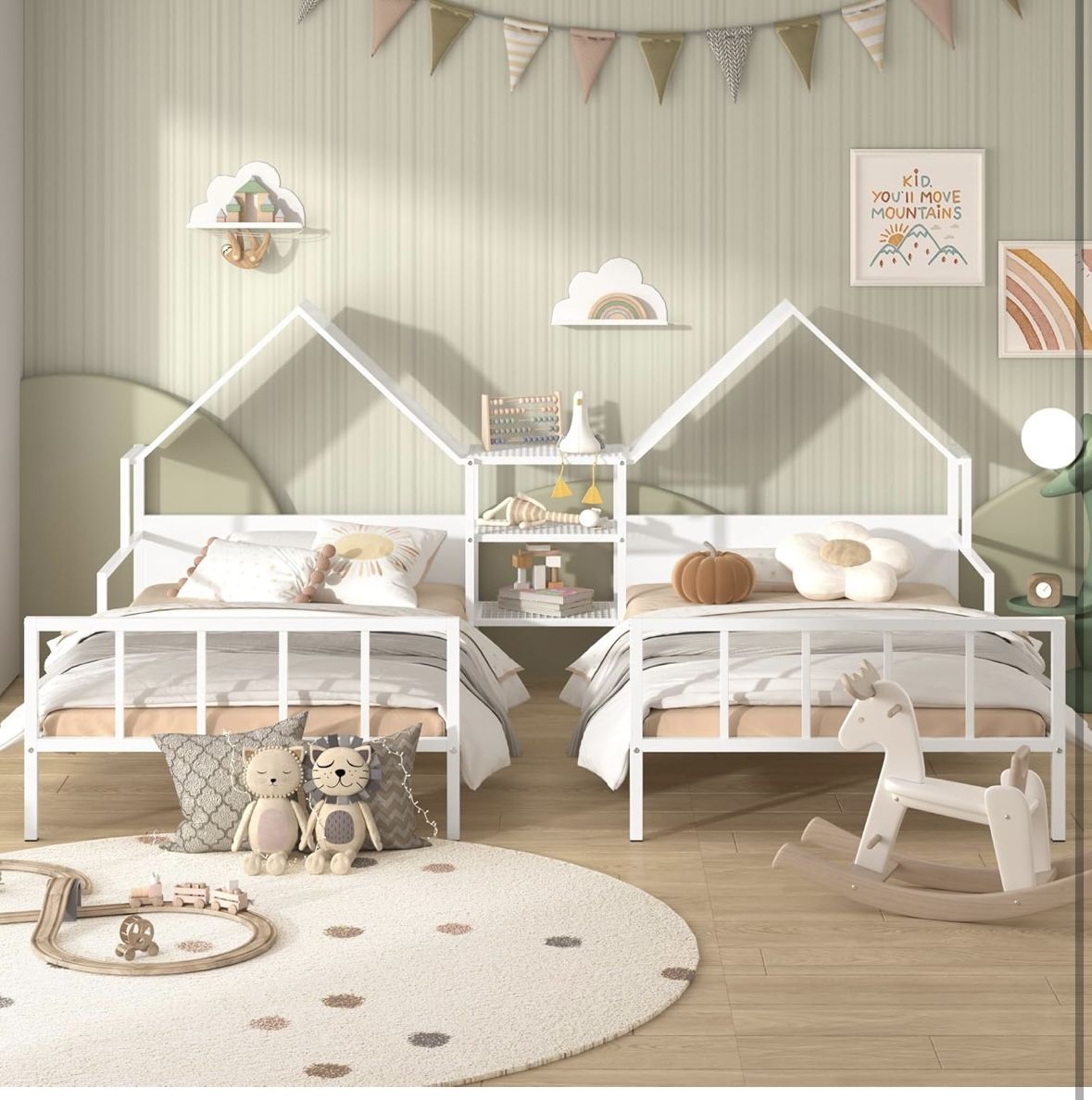 Twin Kids Bed Frames (Set of 2)