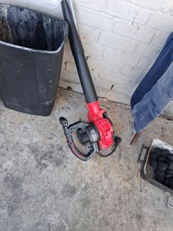 Electric Leaf Blower Red and Black