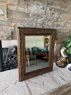 Ornate gold mirror 16 x 20