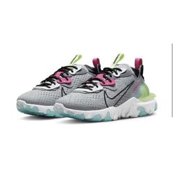 Nike React Vision Womens Wolf Grey Black Size US 8