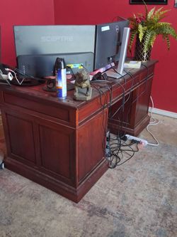 Sturdy wooden antique desk