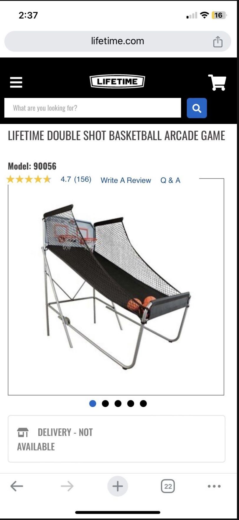 Lifetime Double Shot Basketball Arcade Game - Brand New