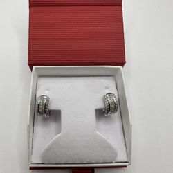 White-Gold Diamond Earrings 14K
