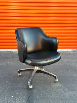 Vintage Hiebert Leather Office Chair - MCM Project Piece