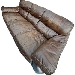 Beautiful And Comfortable Brown Leather Couch