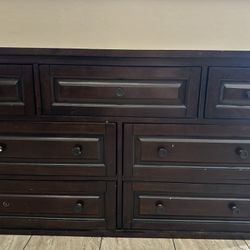 Dark Brown Wooden Dresser