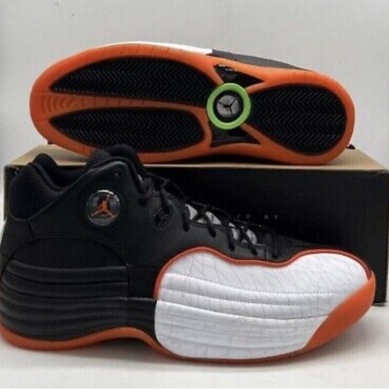 Jordan, Orange/ Black/ White , Size 9.5, Mens