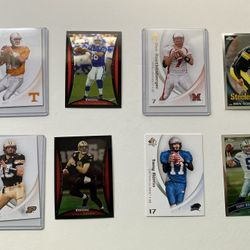 NFL & college Quarterback 8 card lot  Peyton ,Brees, big Ben & Romo