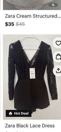 Black Zara lace dress