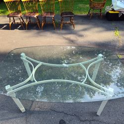 Glass Dining Room Table 72x42x30
