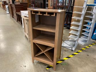 Plain Wood Wine Rack and Glass Holder