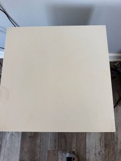 White 3-Drawer Mid-Century Modern Nightstand / Storage Cabinet