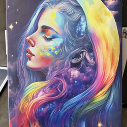 Moon Goddess Canvas Artwork 16x20 (great Christmas gift)