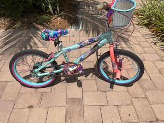 A 18 Inch Girl Bicycle,  In Excellent Condition Almost Brand New