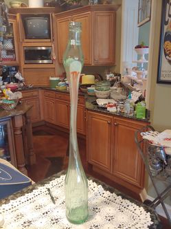 VINTAGE STRETCHED ART GLASS RC COLA BOTTLE
