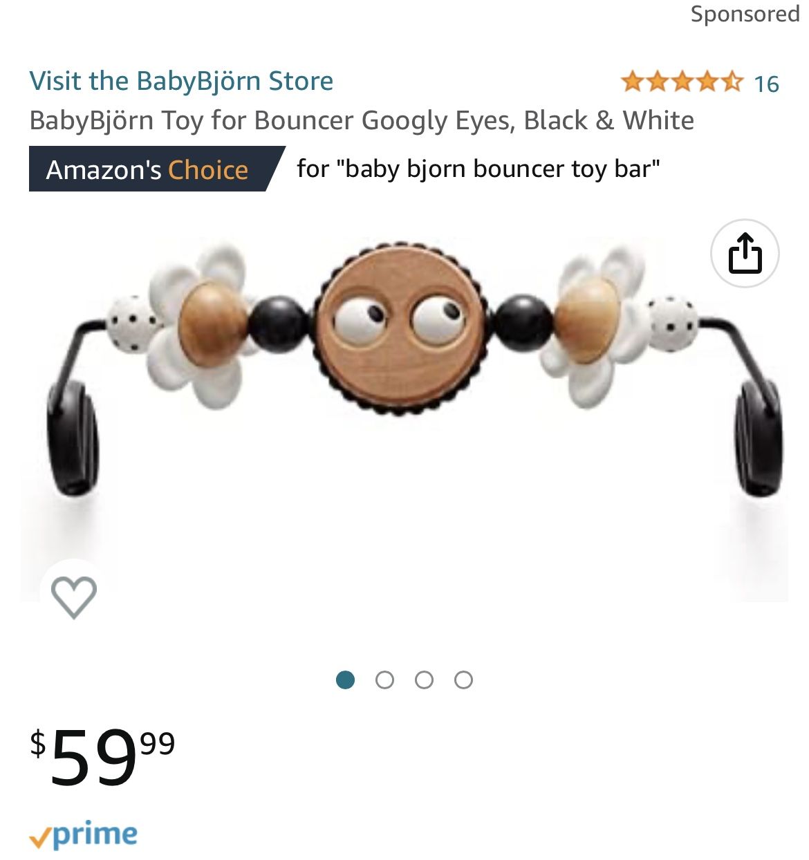 BabyBjörn Toy for Bouncer Googly Eyes