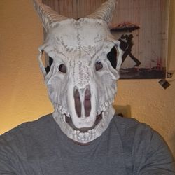 Goat Skull Mask With Talk Motion Jaw