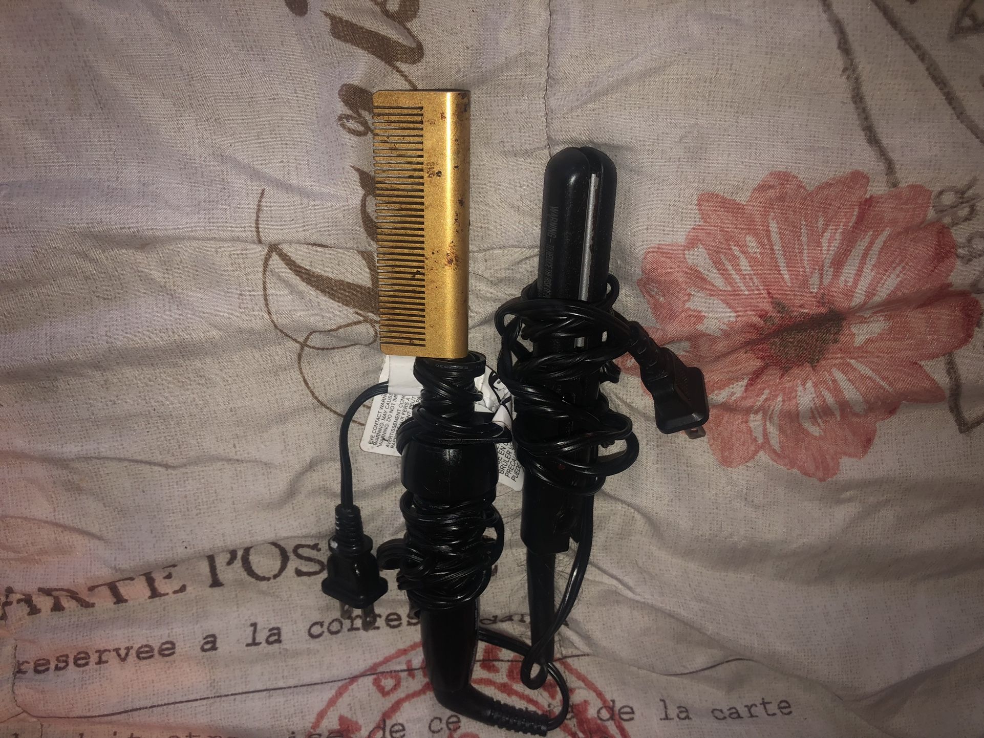 Mini Hot Comb & Mini Flat Iron