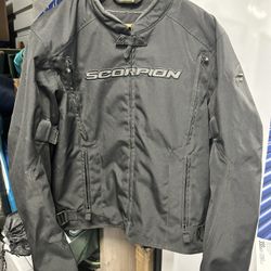 Scorpion EXO Skeletal Protection Black Armored Biker Jacket Men Sz Extra Large
