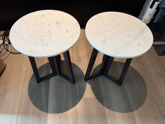 Pair of Marble Top Side Tables