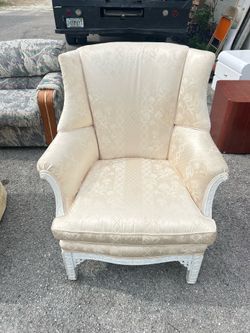 Cream armchair