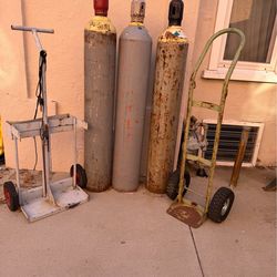 Co2 TANK 50LB- 3-50lb Tanks, With 2-Dollies.
