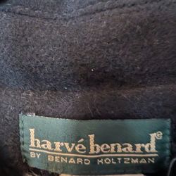 harve bernard Wool Black Coat