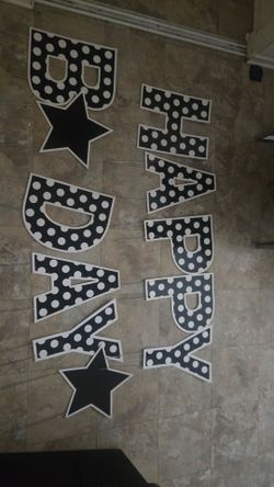 Happy Birthday Yard Sign Letter Set